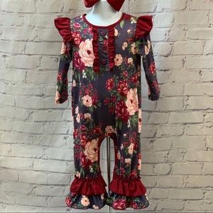 Boutique Baby Girl's Floral Romper